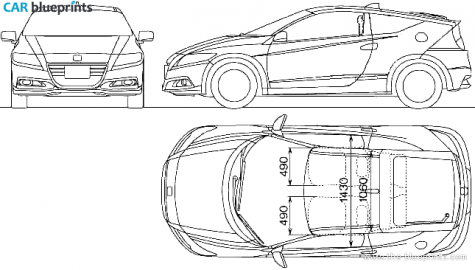 2010 Honda CR-Z Coupe blueprint